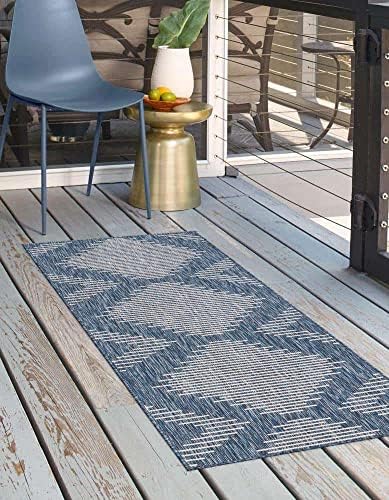 Unique Loom Outdoor Modern Collection Area Rug - Tambor (3' 3" x 12&...
