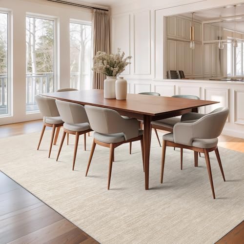 Valenrug 8x10 Area Rugs for Living Room, Large Washable Rug Non Slip Brown