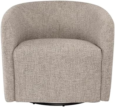 HomePop 360° Swivel Barrel Accent Chair - Midtone Gray Fabric