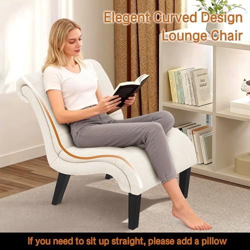 Mid Century Modern Accent Chair, Upholstered Button Tufted Chair