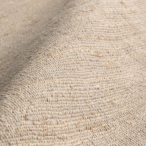 nuLOOM Elfriede Natural Solid Flatweave Area Rug, 5' x 8'