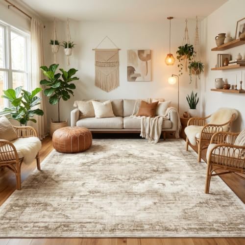 Garvee Beige Boho 6x9 Area Rug for Bedroom Living Room