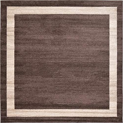 Unique Loom Del Mar Collection Area Rug - Maria (7' 10" Square, Brow...