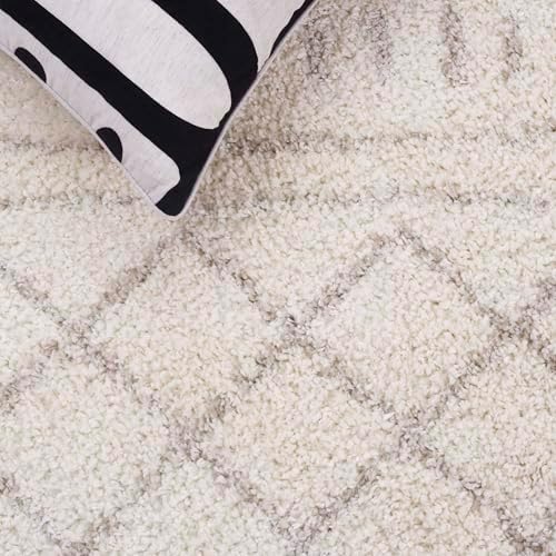 SAFAVIEH Arizona Shag Rug 6'7"x9'2", Soft Plush Boho Ivory ...