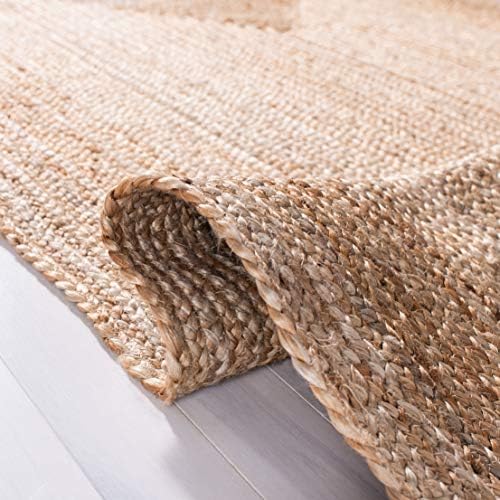 SAFAVIEH Area Rug 6x9 - Cape Cod Collection - Natural Brown, Handmade Braided...