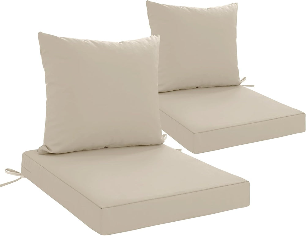 24x24 Inch Outdoor Cushions for Patio Furniture Set of 2, Waterproof Outdoor ...