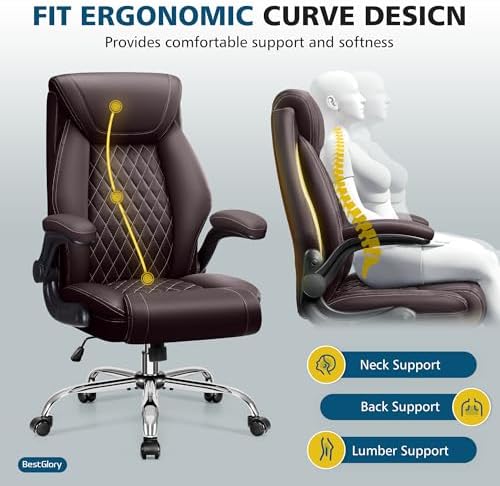 Office Chair, Ergonomic High Back Home Office Desk Chair, Big and Tall Breath...