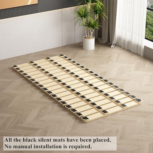 Foldable Floor Bed Frame for Japanese Futon Mattress Twin Size