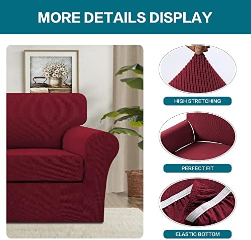 Turquoize 2 Piece Chair Covers Chair Slipcovers for Living Room Armchair Couc...