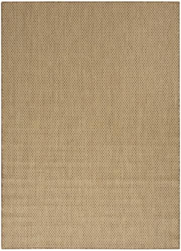 Nourison Home Courtyard Indoor Outdoor Area Rug, Jute, 5' x 7', Geome...