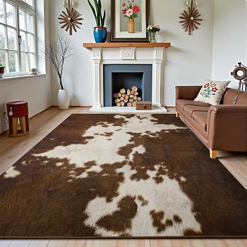 Foxmas 4x6 Cow Print Washable Rug