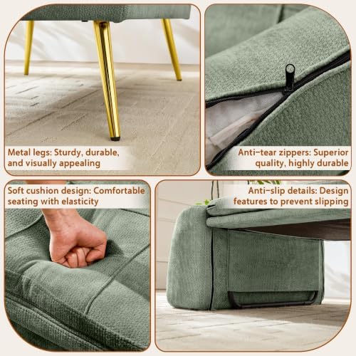 wanan Futon Chair, 3-in-1 Chair Sleeper Bed for Adults with Back Support
