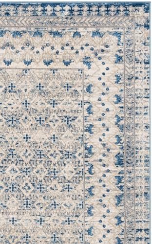 SAFAVIEH Brentwood Collection Area Rug - 9' x 12', Light Grey & B...