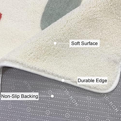 ABREEZE Large Round Kids Play Mat 5.3ft,Fluffy Faux Wool Kids Rug Non-Slip Ch...