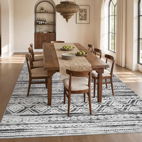 cotiled Boho 12x15 Area Rug for Living Room: Large Moroccan Washable Rug