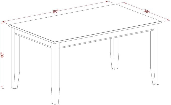 East West Furniture DUAB5-BLK-06 5 Piece Kitchen Table Set for 4 Includes a R...