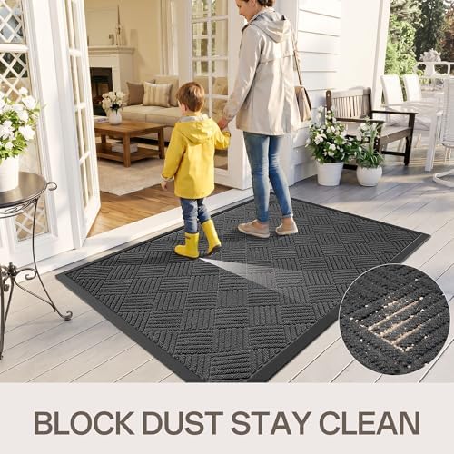 Amyracel Front Door Mat 3'x4', Heavy Duty Waterproof Commercial Floor...