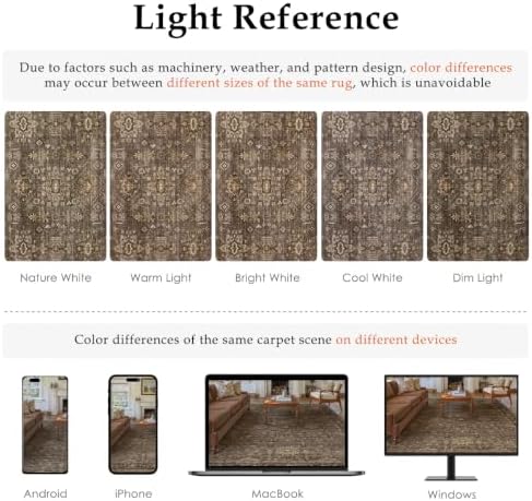 9x12 Dark Brown Vintage Area Rug