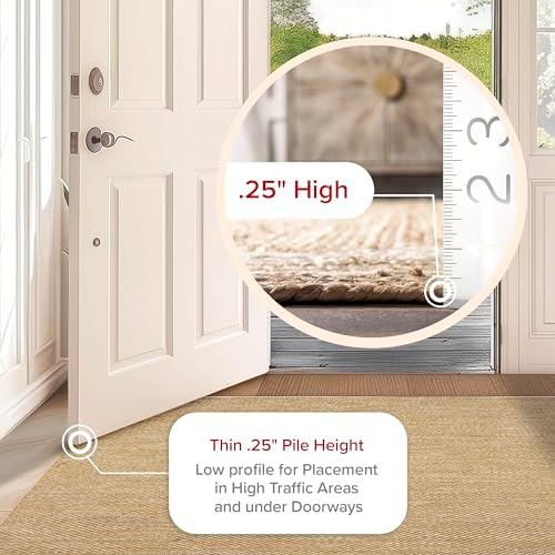 nuLOOM Alessi Tan Solid Hand Woven Area Rug, 5' x 8'