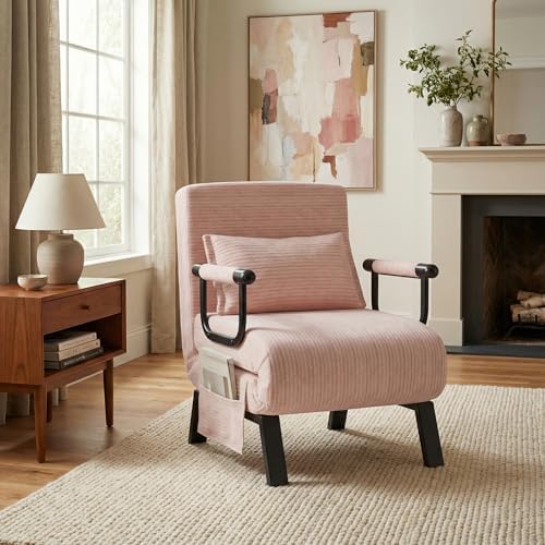 TYBOATLE Sleep Chair, Folding Sleeper Chairs for Adults (Pink)