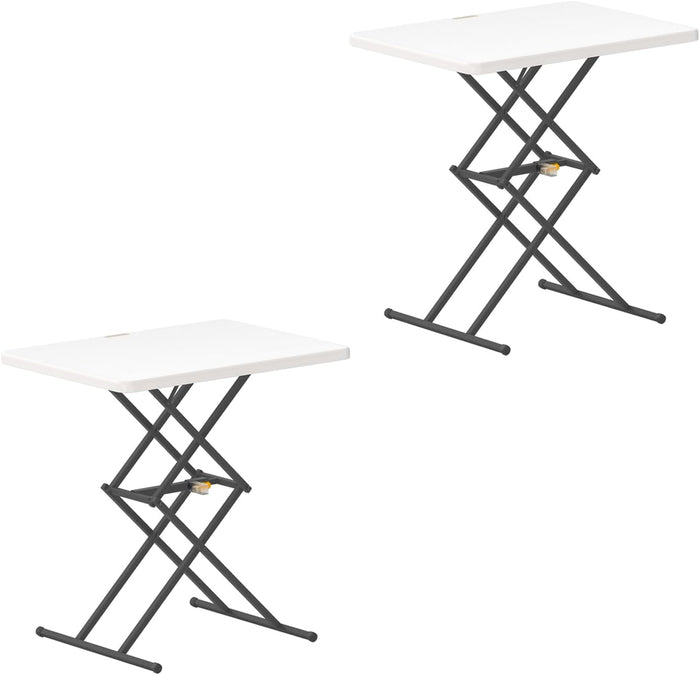 FanttikOutdoor Small Folding Table Quick Adjust 3 Heights, TV Tray, Dining
