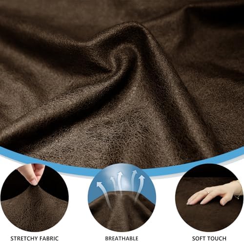 Single Sofa Cover Leather Look Chair Covers for Living Room 1-Piece Sofa Chai...