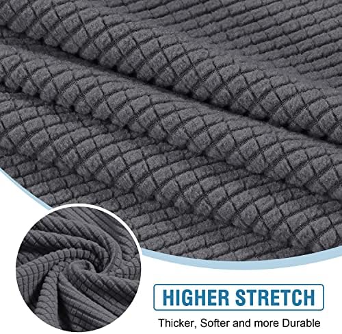 H.VERSAILTEX Sectional Couch Covers 3 Pieces Sofa Seat Cushion Covers L Shape...