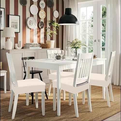 Smiry Stretch Jacquard Seat Covers for Dining Room Chairs Set of 6