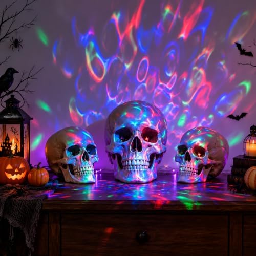 Halloween Projector Lights Outdoor, Ultra Bright Dynamic RGBW Water Ripple Pr...