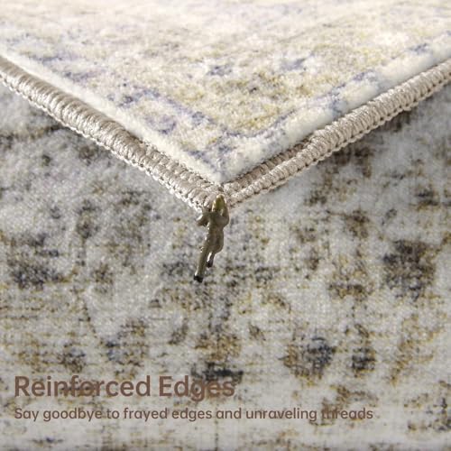 Sasttie 8x10 Area Rugs, Ultra-Soft Washable Rug for Living Room, Beige