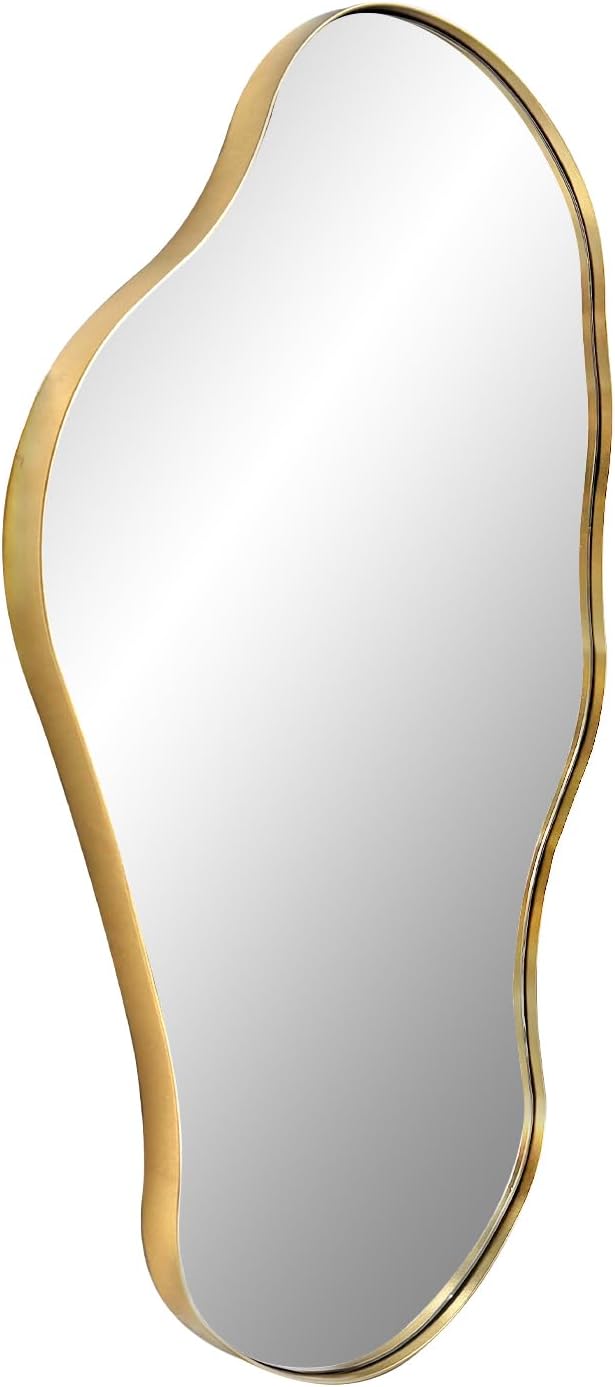 Irregular Wall Mirror, 30"x20" Asymmetrical Decorative Accent Mirro...