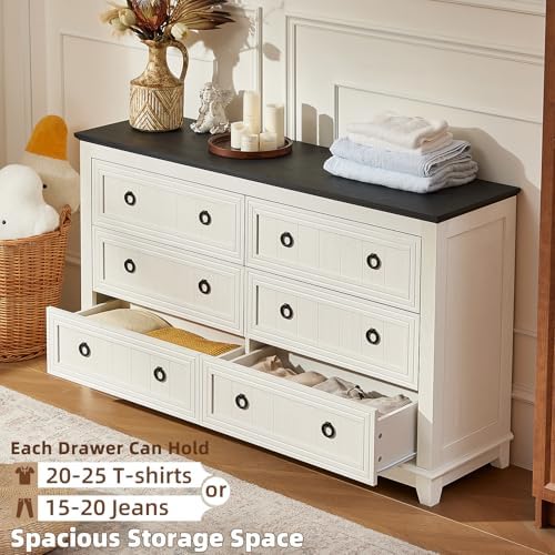 Joaxswe Farmhouse 3-Piece Bedroom Dresser Set, White