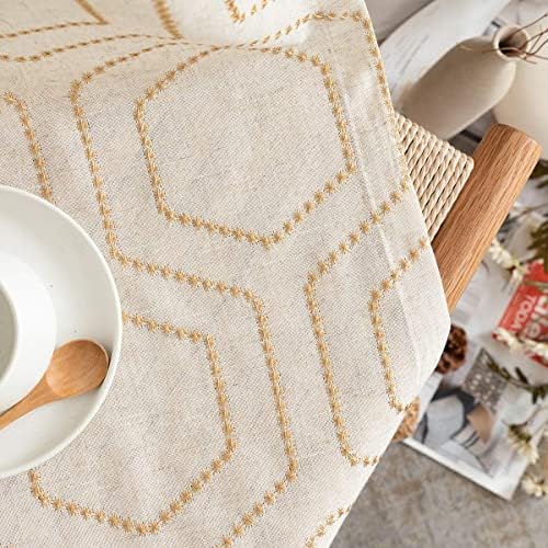 jinchan Yellow Boho Window Curtains 84 Inch Length 2 Panels Set Linen Texture...
