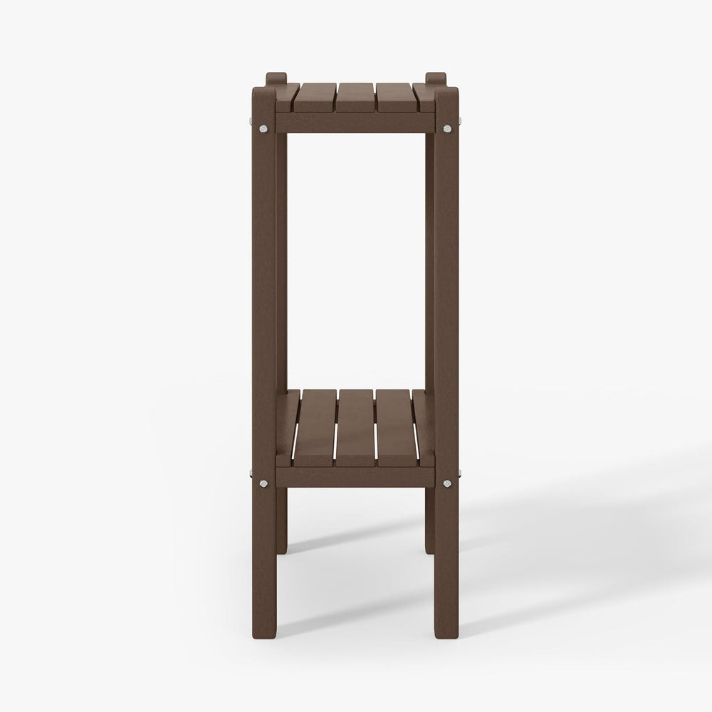 WestinTrends Malibu 36" Outdoor Adirondack HDPE 2-Tier Patio Side Table,...