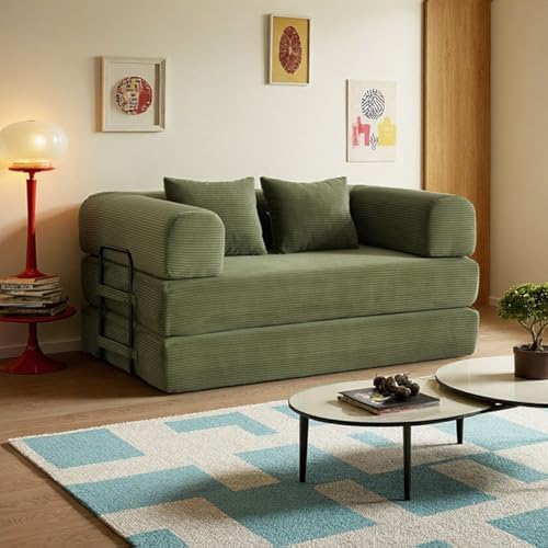 59in Boneless Couch Convertible Futon Sofa Bed Queen for Small Space