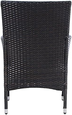 Tangkula 2 Pcs Patio Armchair Rattan Single Chair Set Outdoor Modern Wicker R...