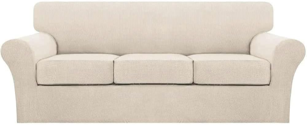 Turquoize 4 Piece Sofa Covers for 3 Cushion Couch Sofa Slipcover Soft Couch