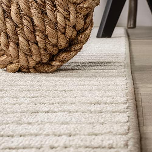 JONATHAN Y Hallie High-Low Curve Ivory/Cream Indoor/Outdoor Area Rug, 8x10, M...