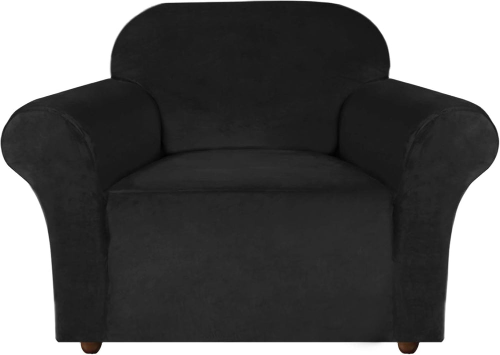 Turquoize Stretch Velvet Chair Cover Sofa Chair Covers for Living Room Armcha...