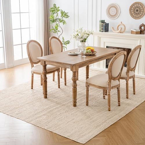 Shatex Jute Rug 6x9ft, Large Chunky Farmhouse Area Rug, Handcrafted Braided R...