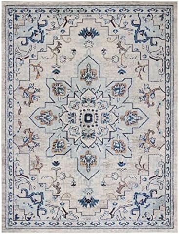 SAFAVIEH Madison Area Rug 8'x10', Traditional Ivory & Light Blue ...
