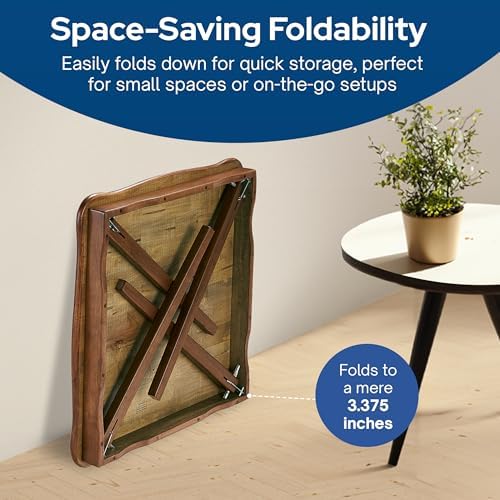 Stakmore Stylish Durable Versatile Square Folding Table, Cherry