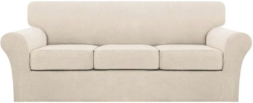Turquoize 4 Piece Couch Cover Sofa Covers for 3 Cushion Couch Sofa Slipcovers...