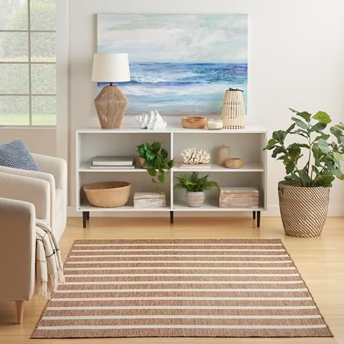 Nourison Home Positano Jute Ivory 6' x 9' Area Rug - Easy Clean, Non ...