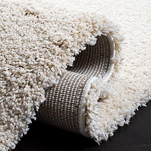 SAFAVIEH Milan Shag Collection Runner Rug - 2' x 6', Ivory, Solid Des...