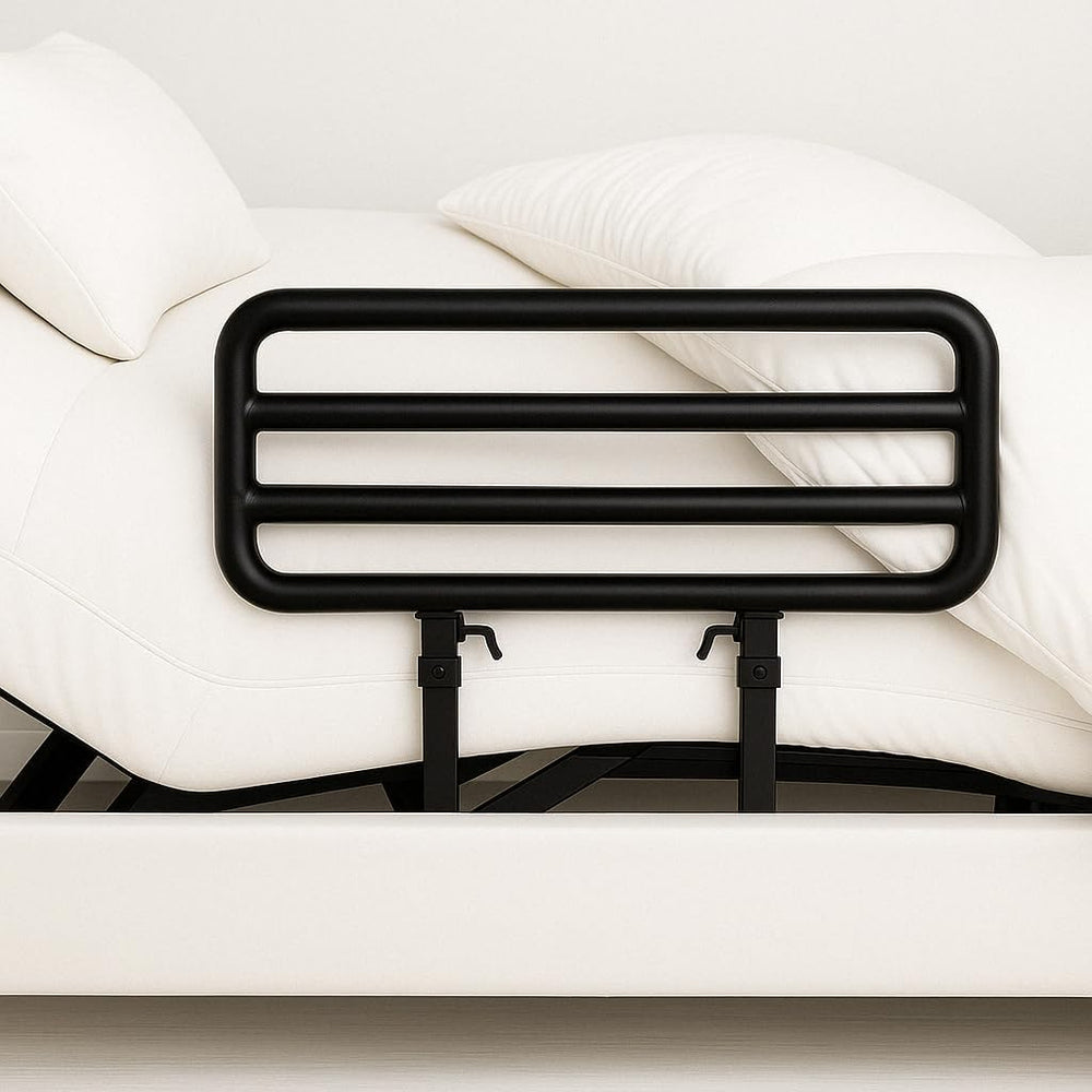 AbyssZen Home Care Electric Adjustable Bed Frame with Safety Rail, Full