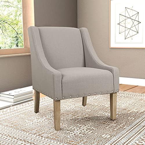 HomePop Classic Swoop Arm Accent Chair - Sand Dune