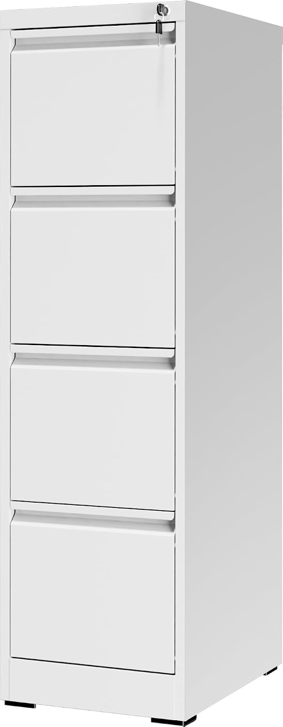 4 Drawer File Cabinet with Lock, Metal Vertical Filing Cabinet, Filing Cabine...
