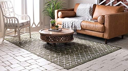 Unique Loom Outdoor Trellis Collection Area Rug - Tribal Trellis (9' x 12...