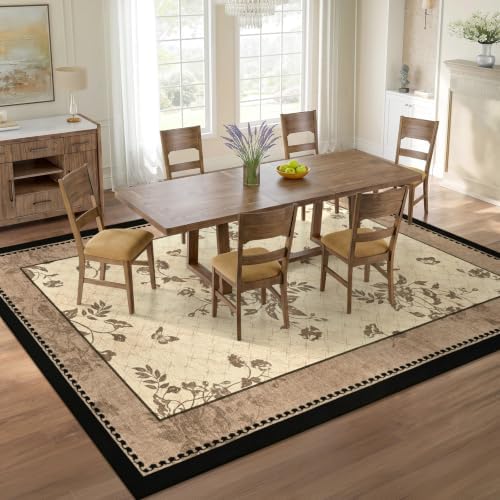 DweIke Easy Jute Outdoor Patio Rug, 4x6 Washable Rugs for Entryway Indoor Liv...